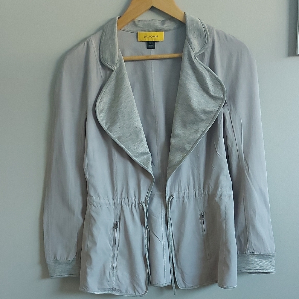 St. John Women's Light Gray Blazer